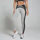 Leggings seamless a costine a contrasto MP da donna - Nero / Grigio