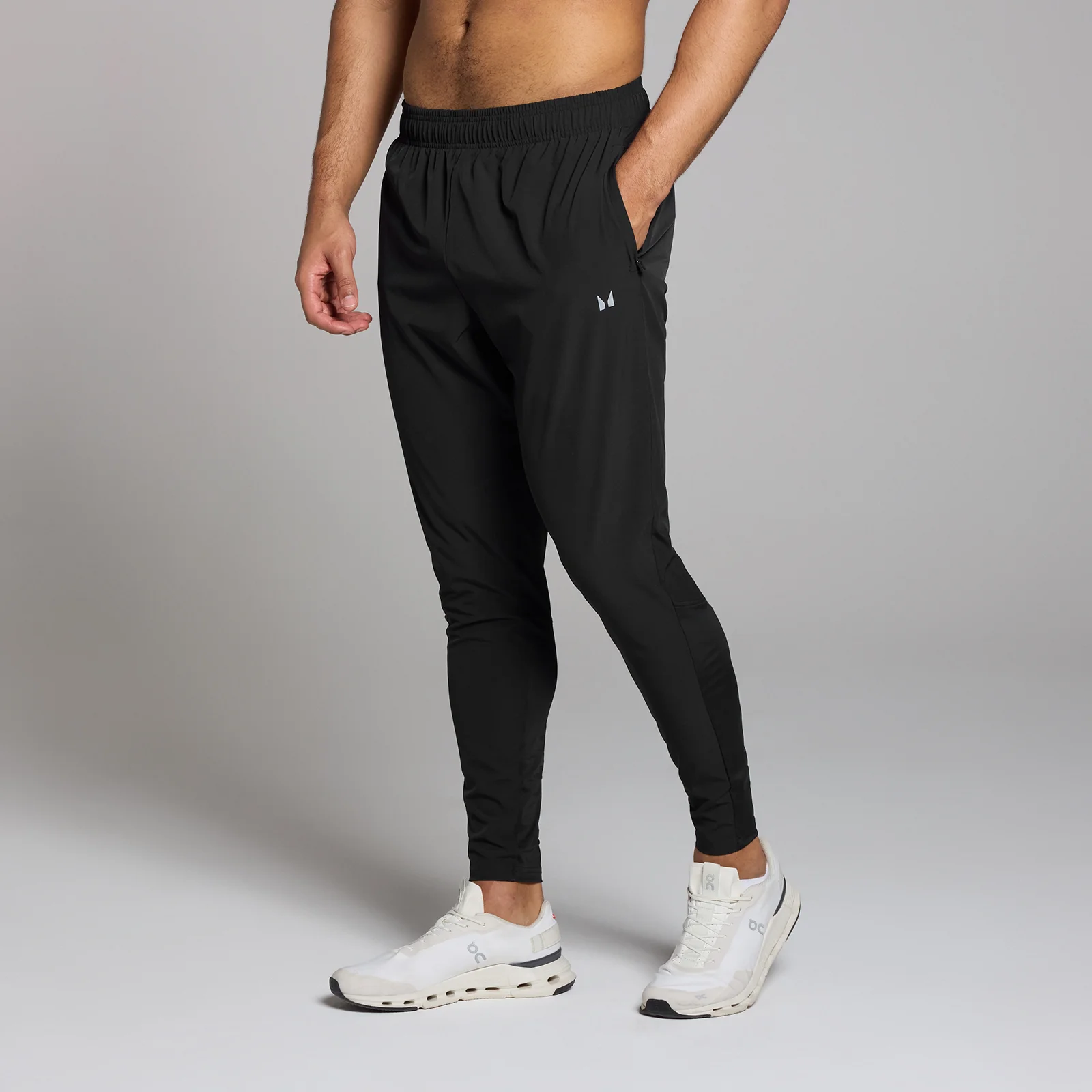 Pantaloni da jogging sportivi in tessuto MP da uomo - Neri - M Immagine 1