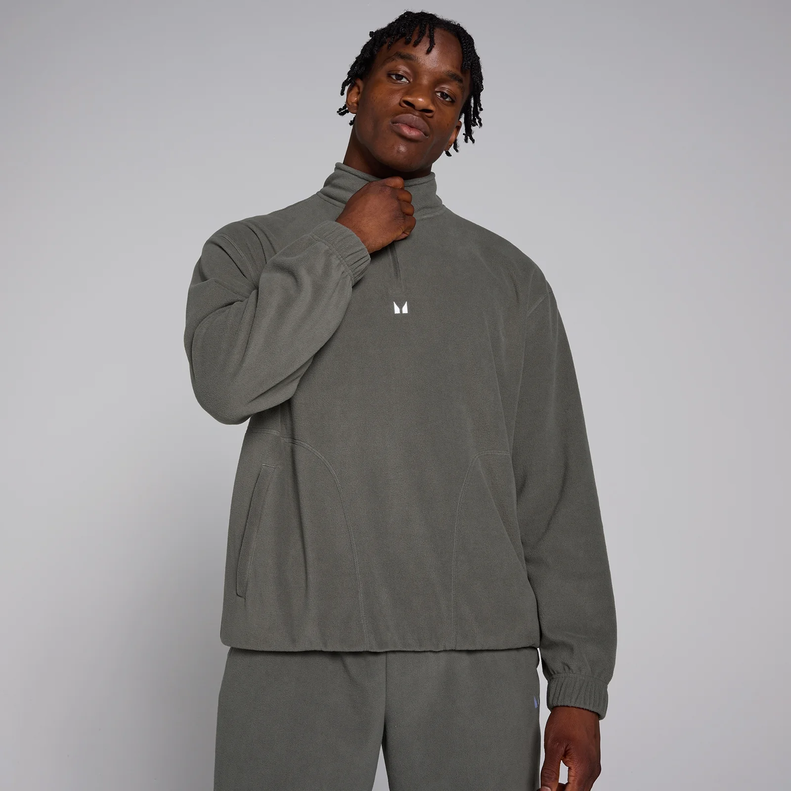 Pile con cerniera 1/4 MP da uomo - Grigio canna di fucile - XS Immagine 1