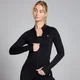 Giacca senza cuciture con cerniera integrale MP Shape da donna - Nero