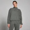 Pile con cerniera 1/4 con collo alto MP da donna - Grigio canna di fucile
