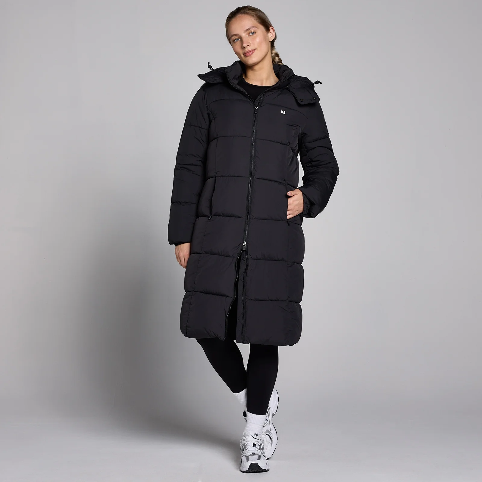 Piumino imbottito lungo MP da donna - Nero - XS Immagine 1