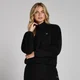 Pile con cerniera 1/4 con collo alto MP da donna - Nero