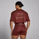 T-shirt crop con grafica Origin MP da donna - Firebrick