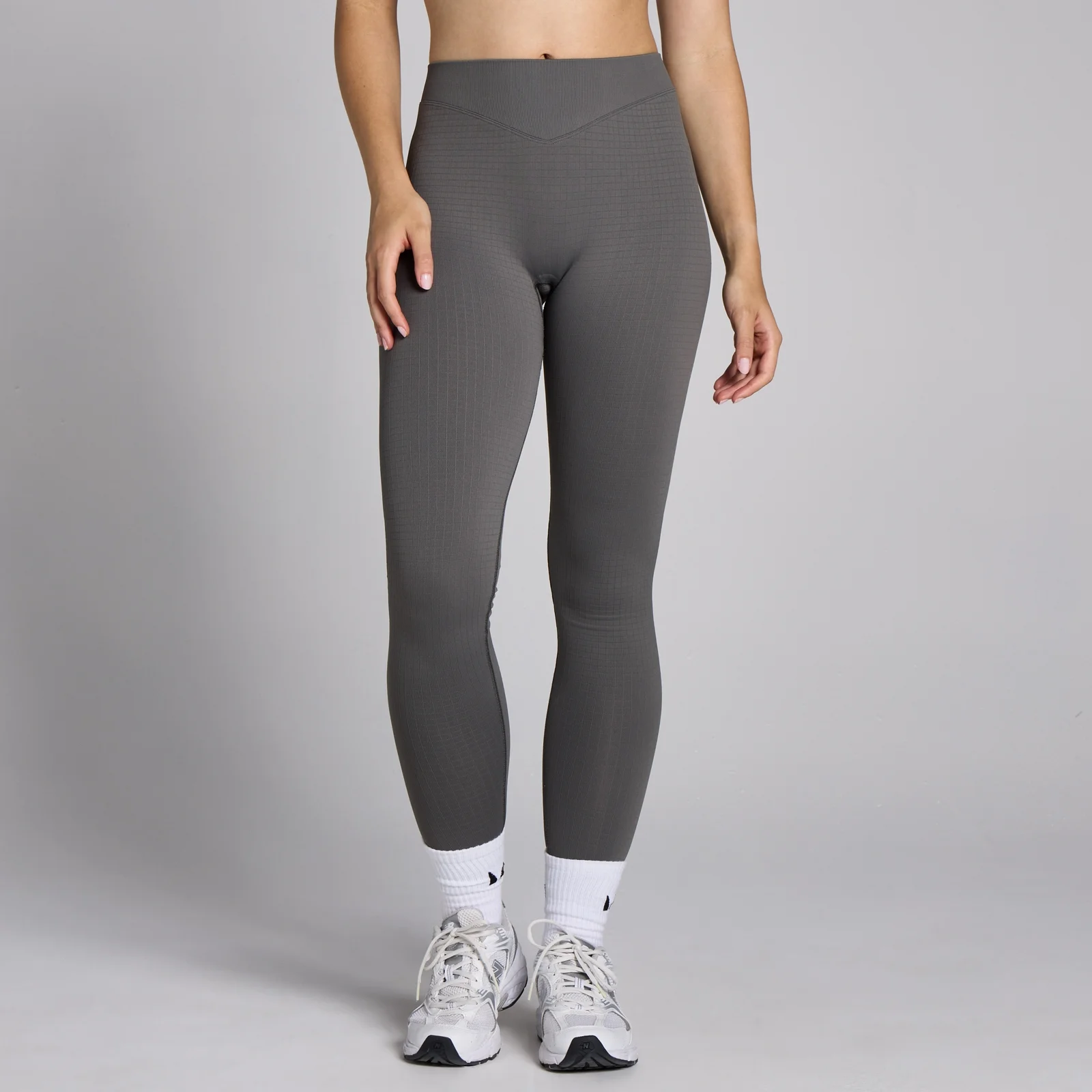 Leggings senza cuciture MP Lifestyle Waffle da donna - Grigio canna di fucile - XS Immagine 1