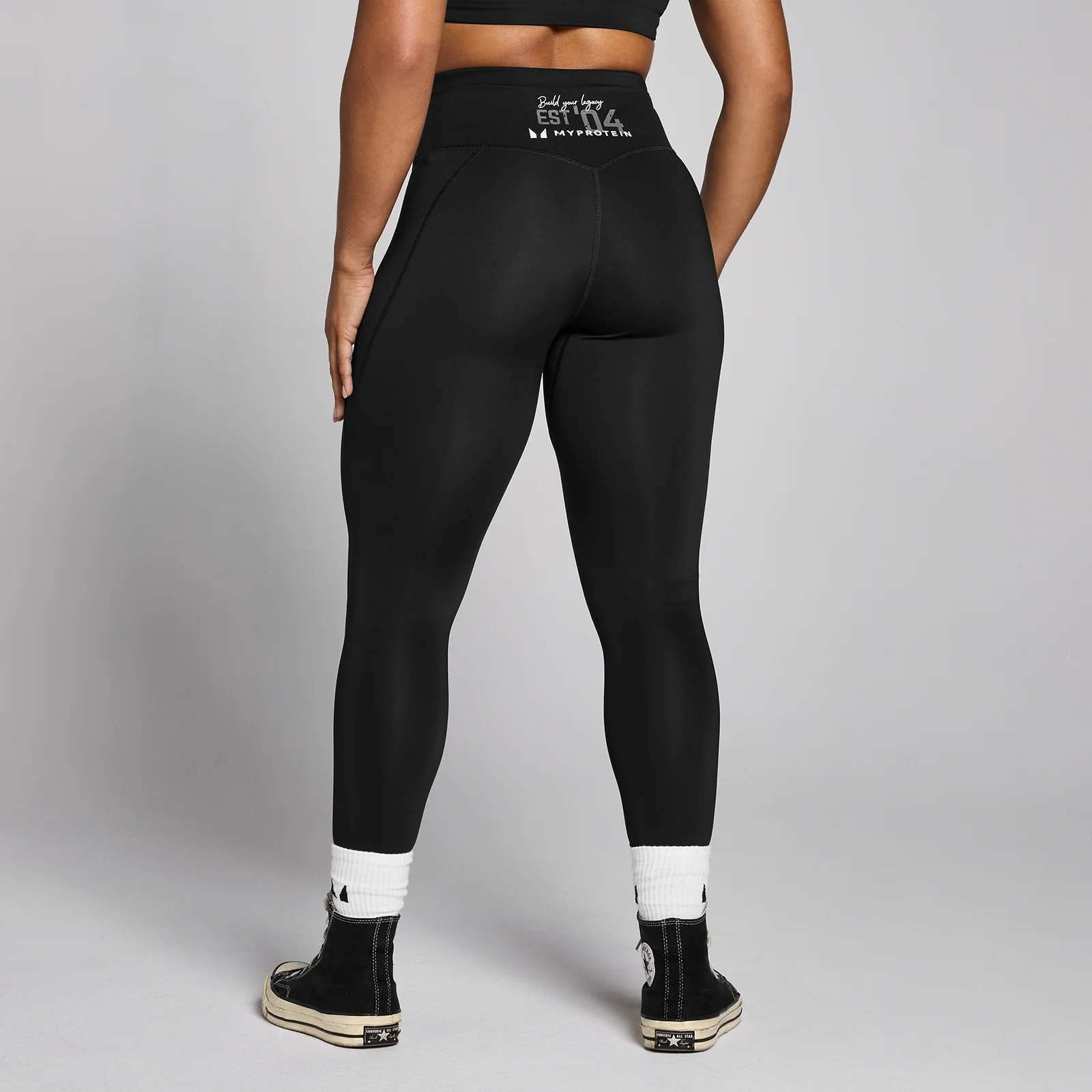 Leggings sportivi con grafica Origin MP da donna - Neri - XS Immagine 1