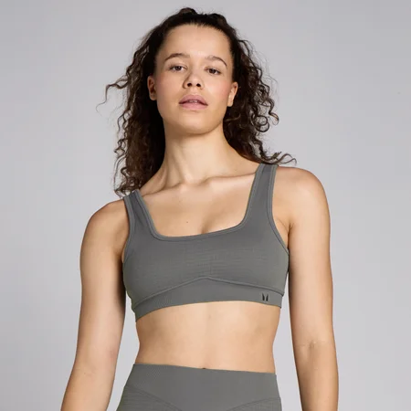 Reggiseno senza cuciture MP Lifestyle Waffle - Grigio canna di fucile
