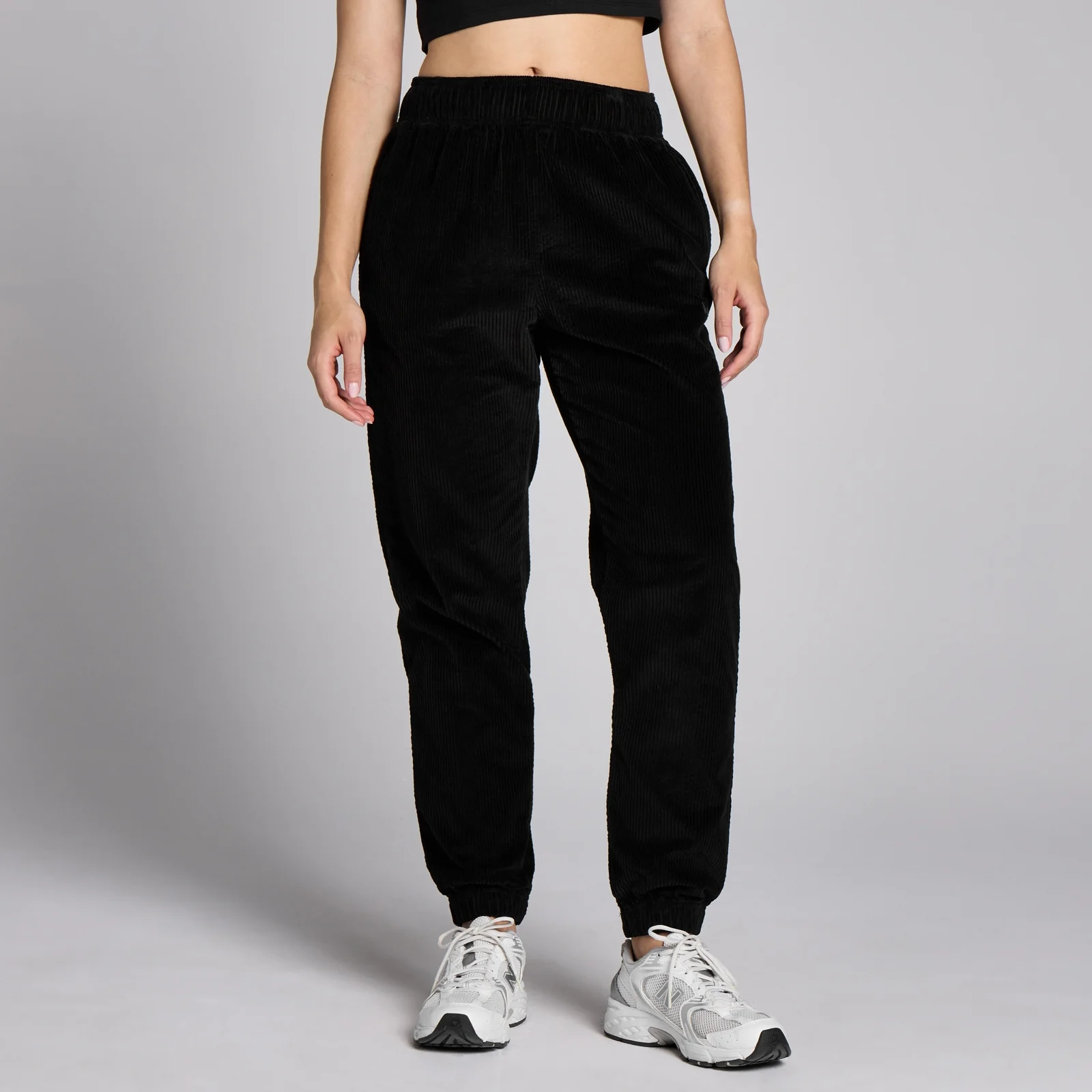 Pantaloni da jogging in velluto a coste MP Lifestyle da donna - Neri - L Immagine 1