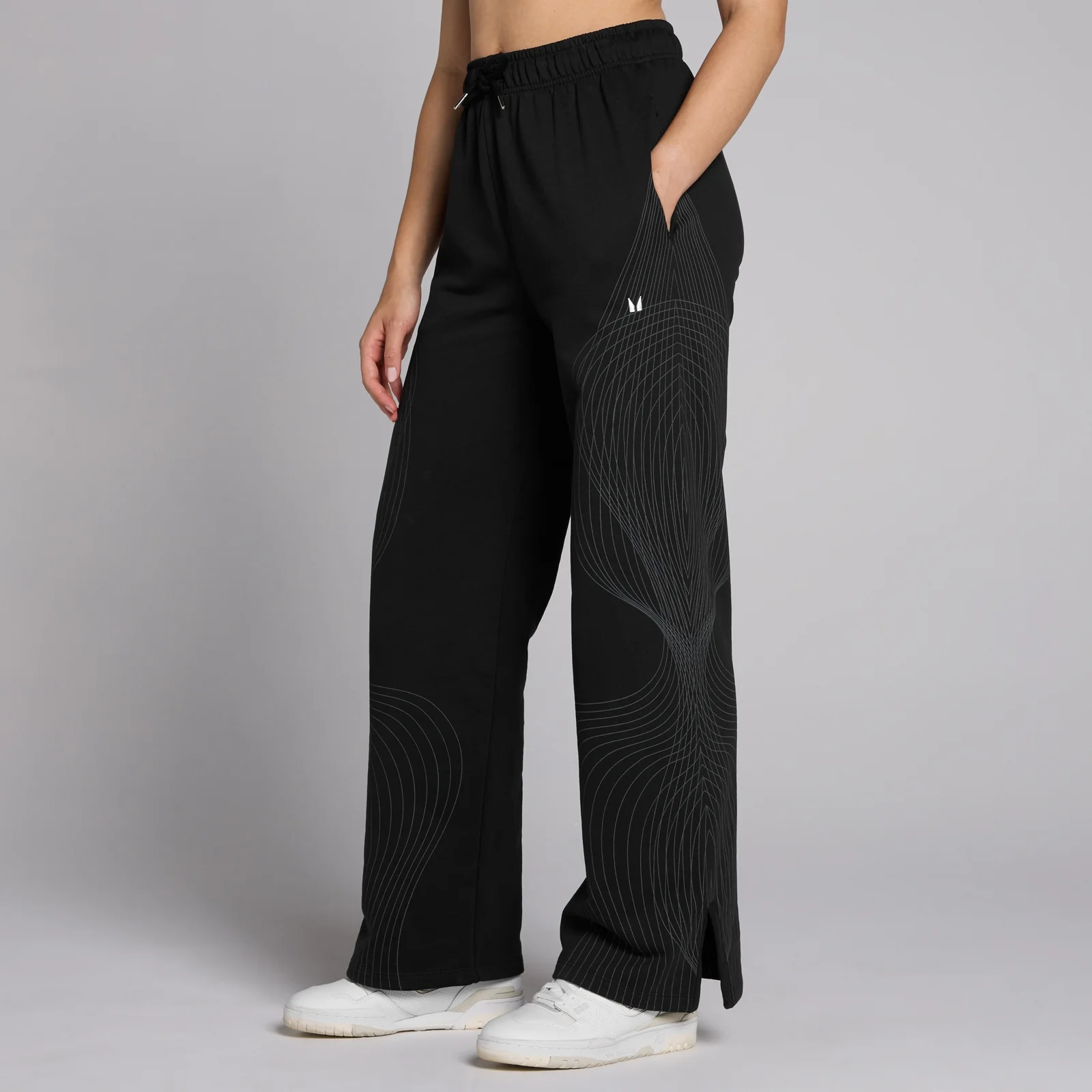 Pantaloni da jogging a taglio dritto con stampa MP Tempo da donna - Neri - XS Immagine 1