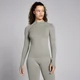 Maglia a maniche lunghe senza cuciture MP Lifestyle Waffle da donna - Clay