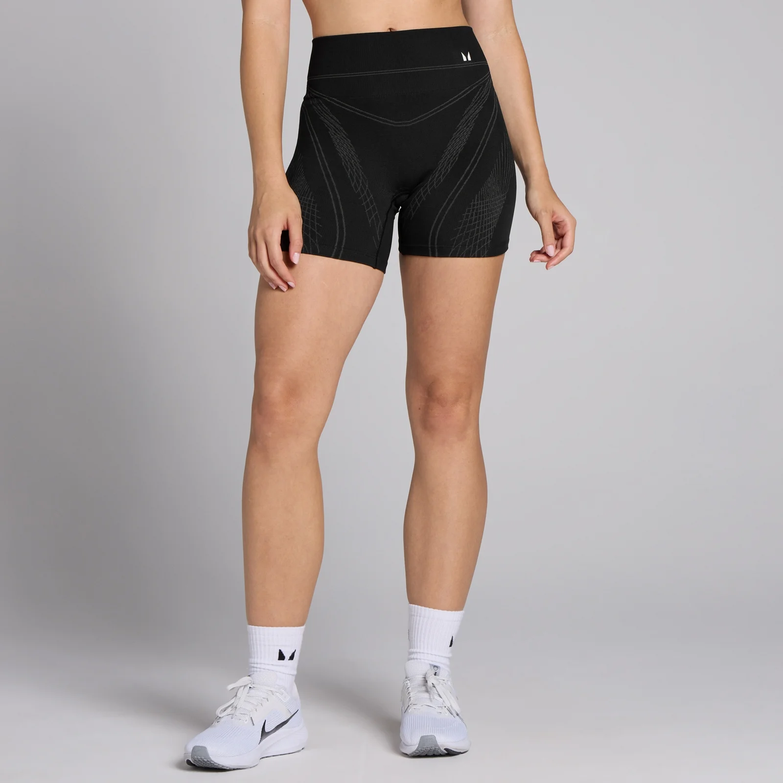 Pantaloncini senza cuciture Linear MP Tempo da donna - Neri - L Immagine 1