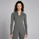 Giacca con cerniera integrale senza cuciture MP Lifestyle Waffle da donna - Grigio canna di fucile
