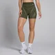 Pantaloncini senza cuciture Linear MP Tempo da donna - Verde oliva scuro