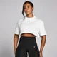 T-shirt crop con grafica Origin MP da donna - Bianca