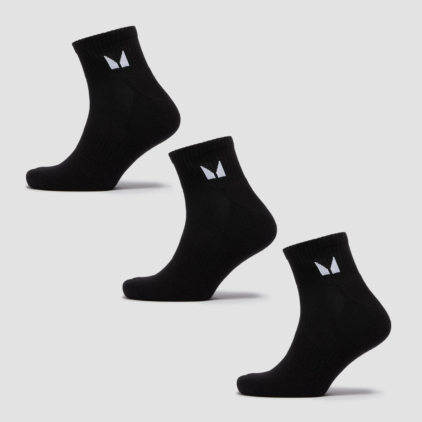 MP Unisex Ankle Socks (3 Pack) - Black - UK 6-8 Immagine 1