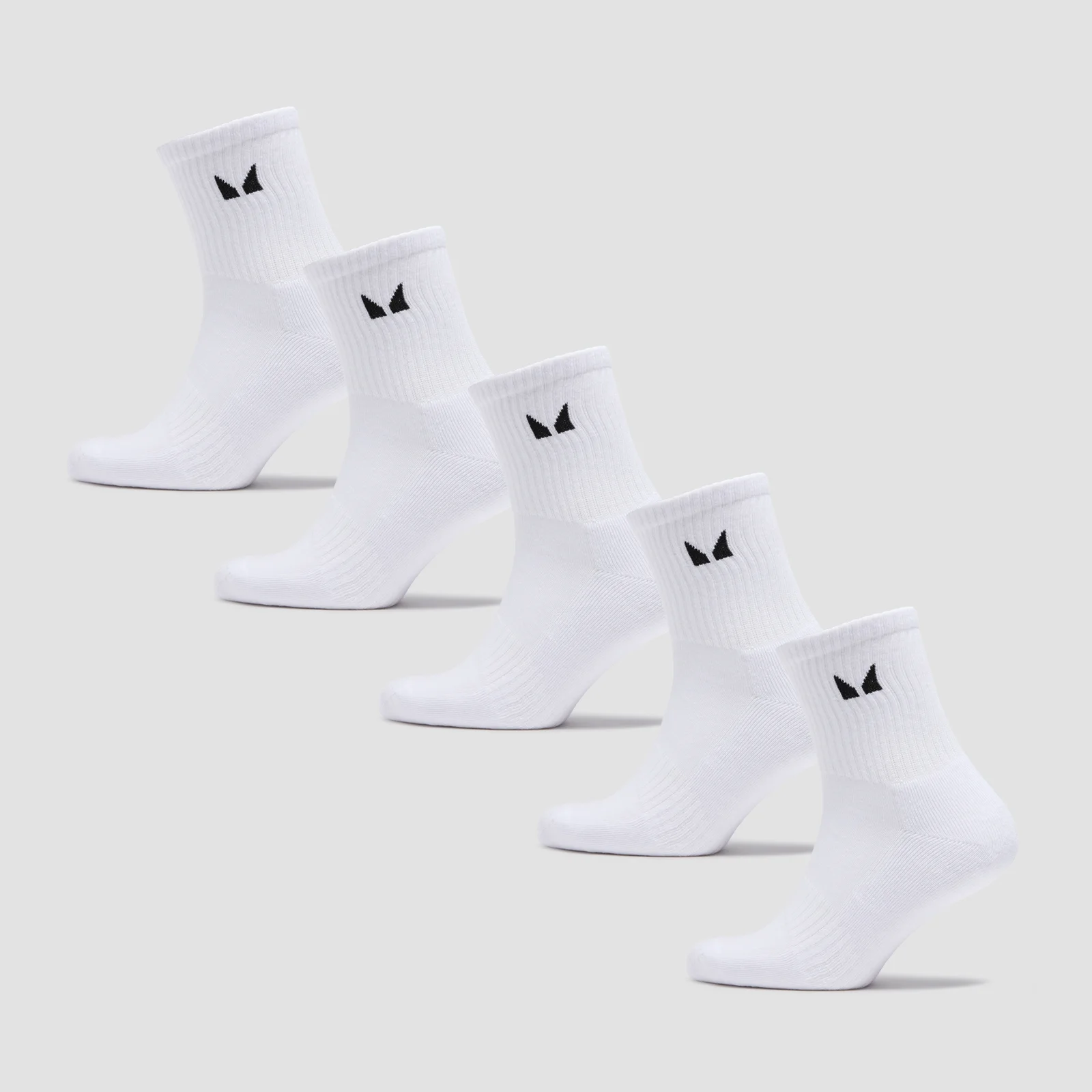 MP Unisex Crew Socks (5 Pack) - White - UK 9-11 Immagine 1