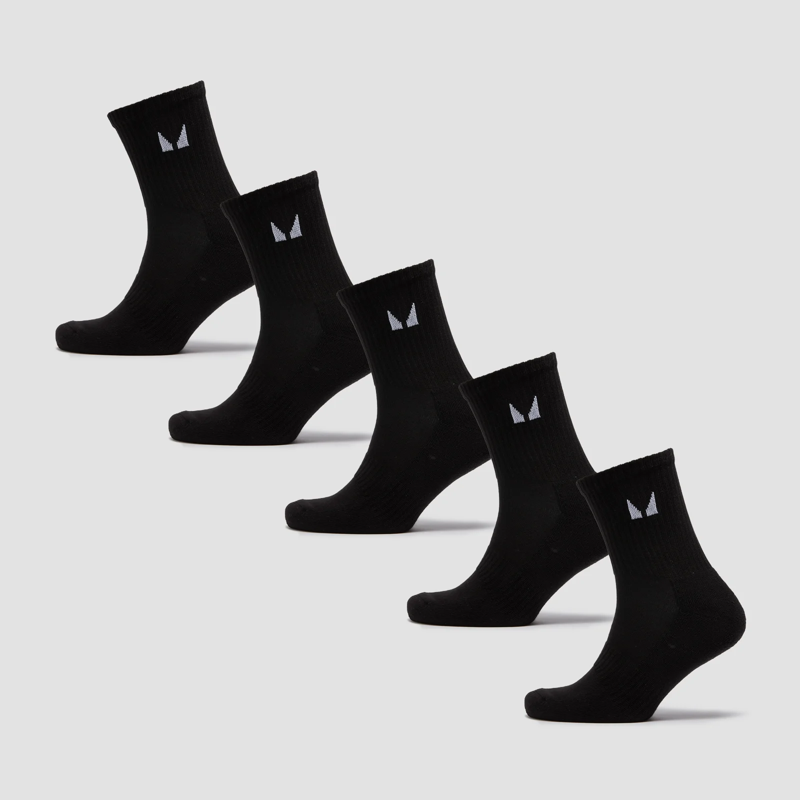 MP Unisex Crew Socks (5 Pack) - Black - UK 6-8 Immagine 1