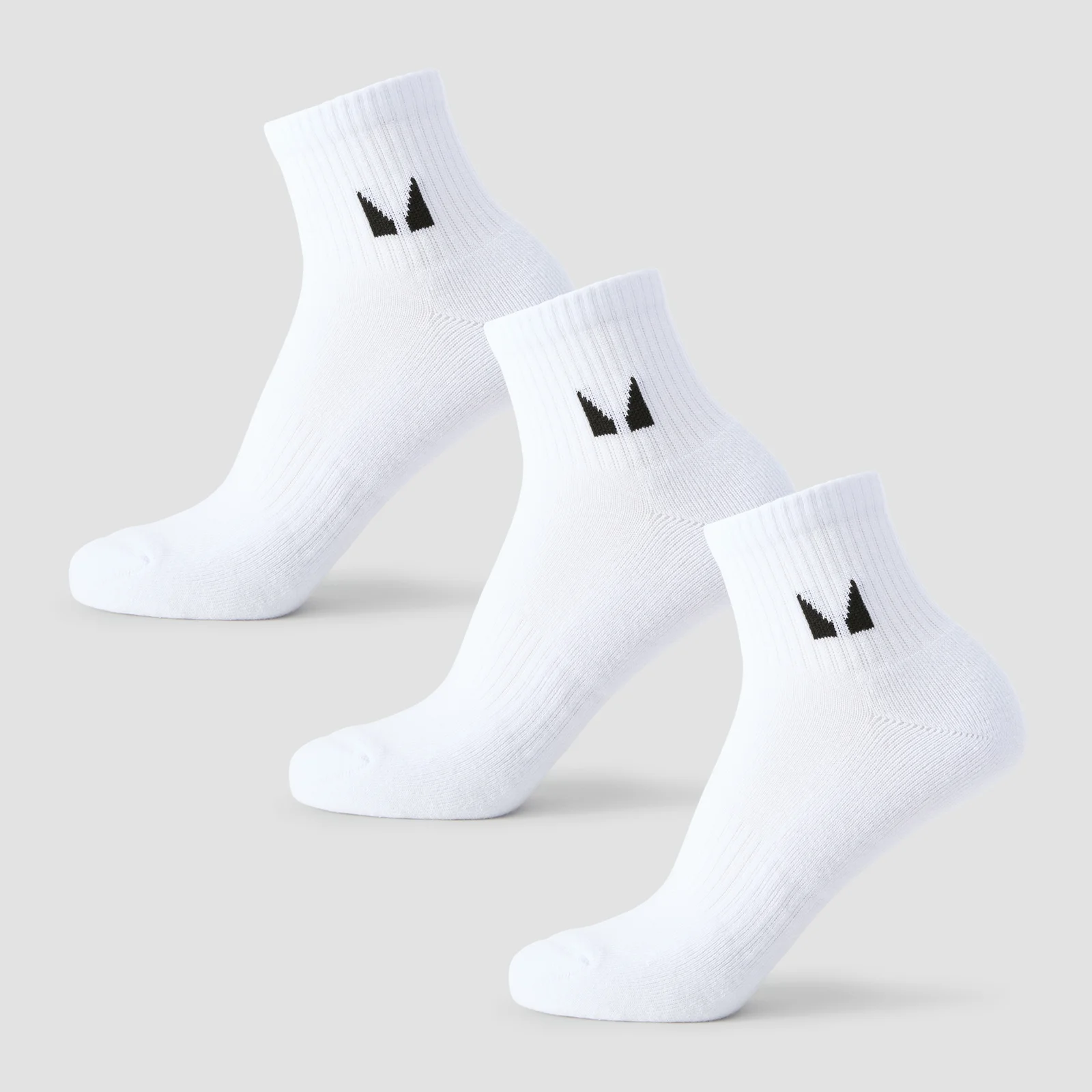 MP Unisex Ankle Socks (3 Pack) - White - UK 2-5 Immagine 1