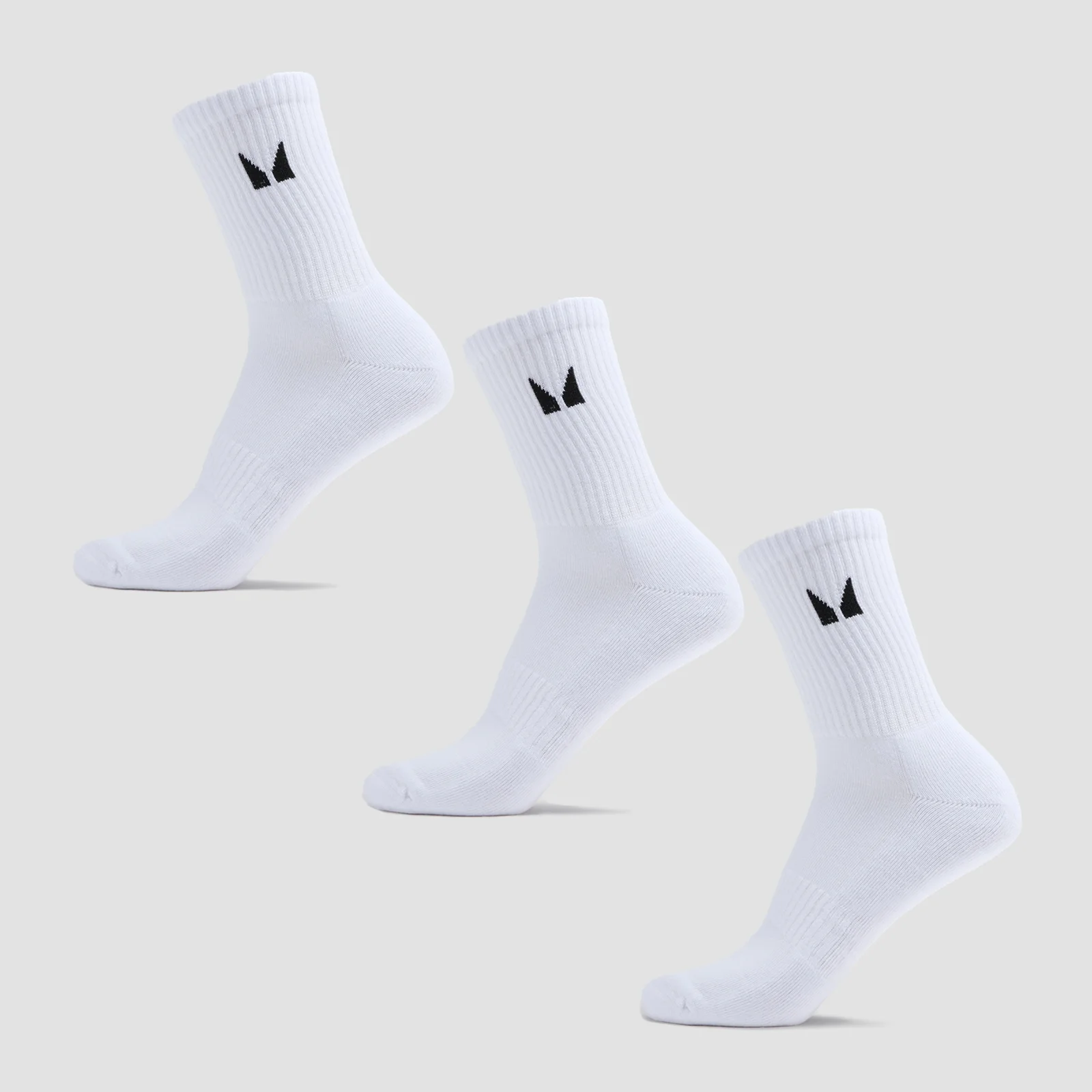 MP Unisex Crew Socks (3 Pack) - White - UK 9-11 Immagine 1