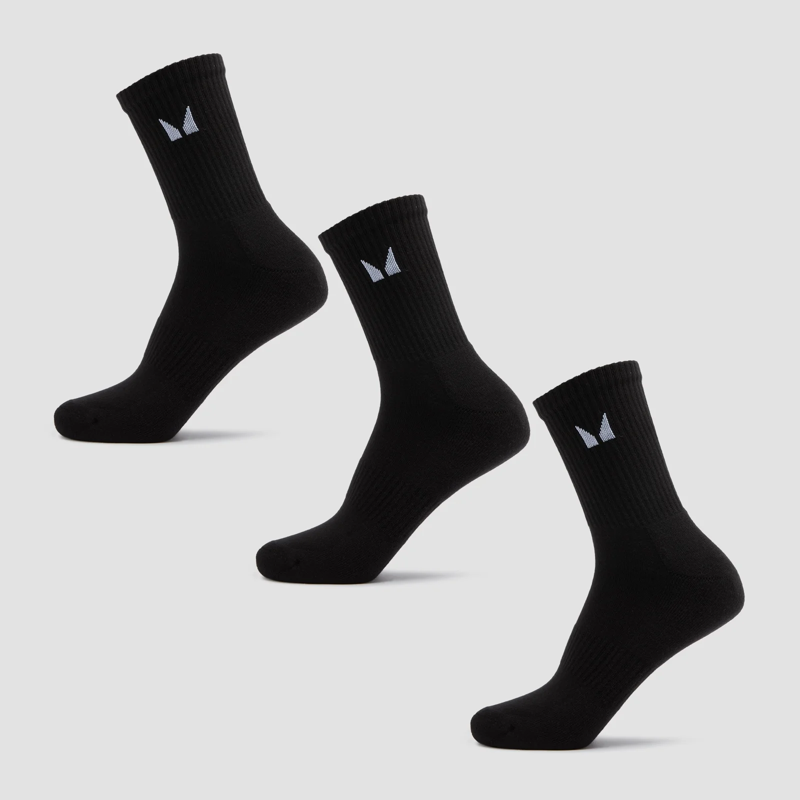 MP Unisex Crew Socks (3 Pack) - Black - UK 6-8 Immagine 1
