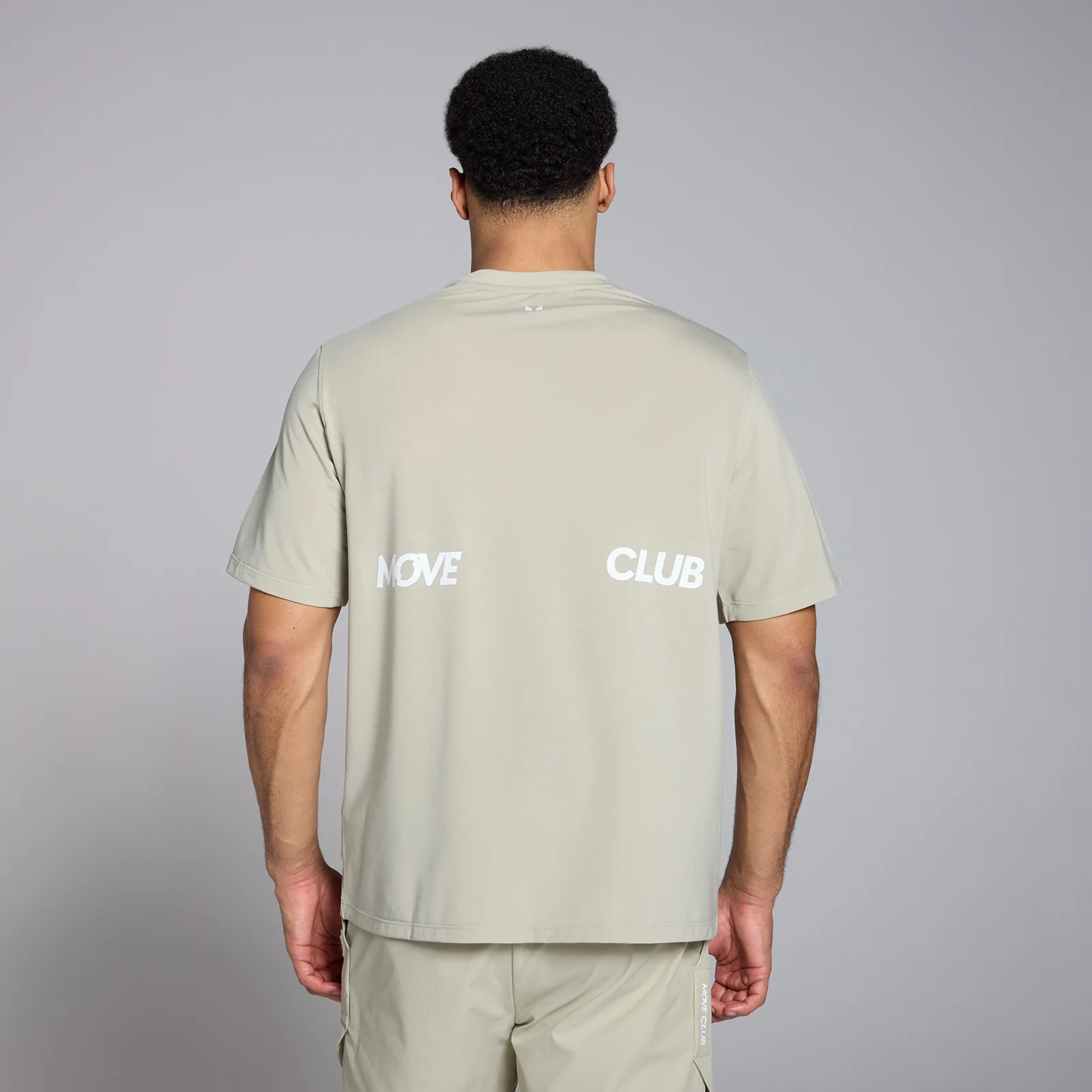 T-shirt oversize con stampa MP Tempo da uomo - Salt grey - XS Immagine 1