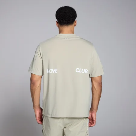 T-shirt oversize con stampa MP Tempo da uomo - Salt grey