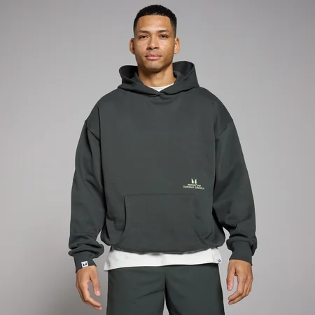 Felpa con cappuccio oversize MP Lifestyle da uomo - Nero slavato