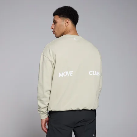 Felpa oversize con stampa MP Tempo da uomo - Salt grey