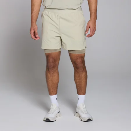 Pantaloncini con stampa 2 in 1 MP Tempo da uomo - Salt grey