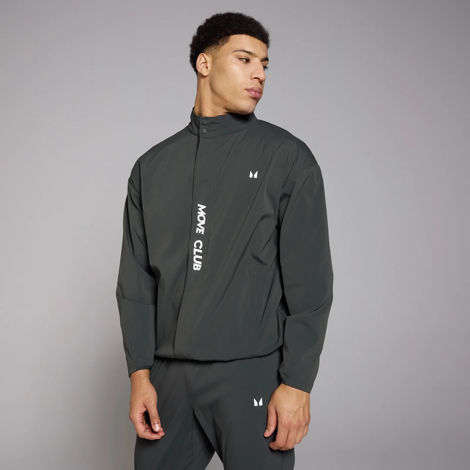 Giacca in nylon con stampa MP Tempo da uomo - Nero slavato - XS Immagine 1