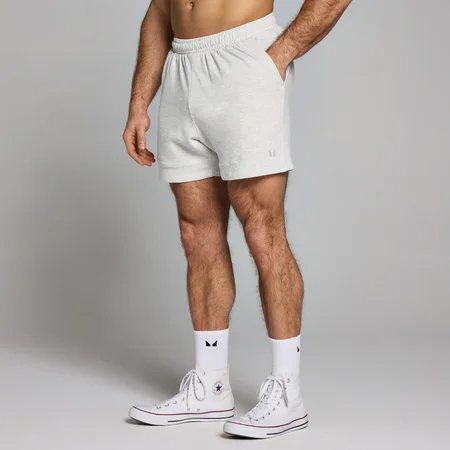 Pantaloncini sportivi lavati con grafica MP Origin da uomo - Grigio mélange