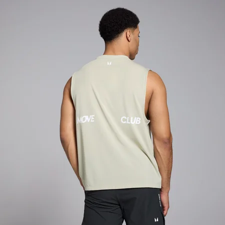 Canotta oversize con stampa MP Tempo da uomo - Salt grey