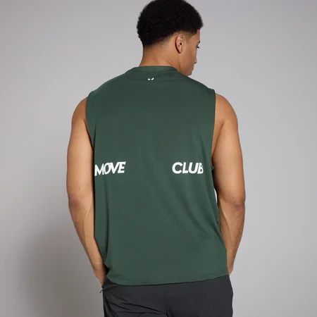 Canotta oversize con stampa MP Tempo da uomo - Verde scuro