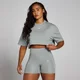 T-shirt super crop con grafica Origin MP da donna - Fossil Grey