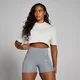 T-shirt super crop con grafica Origin MP da donna - Grigio mélange