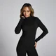 Top trasparente a collo alto MP Lifestyle da donna - Nero