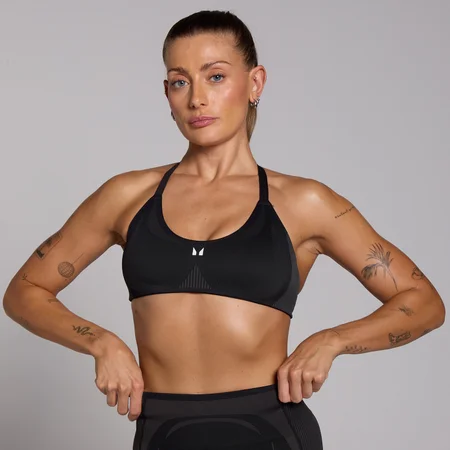 Reggiseno sportivo senza cuciture MP Tempo Hybrid - Nero