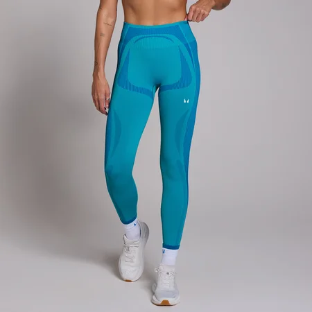 Leggings senza cuciture MP Tempo Hybrid da donna - Blu oceano