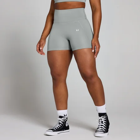 Pantaloncini sportivi con grafica Origin MP da donna - Fossil Grey
