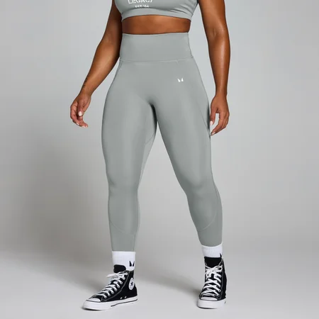 Leggings sportivi con grafica Origin MP da donna - Fossil Grey