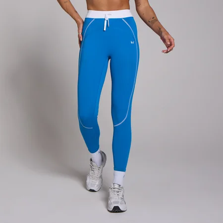 Leggings a contrasto con cordoncini MP Tempo da donna - Blu cobalto