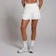 Gonna a pieghe asimmetrica con pantaloncino MP Tempo da donna - Bianca
