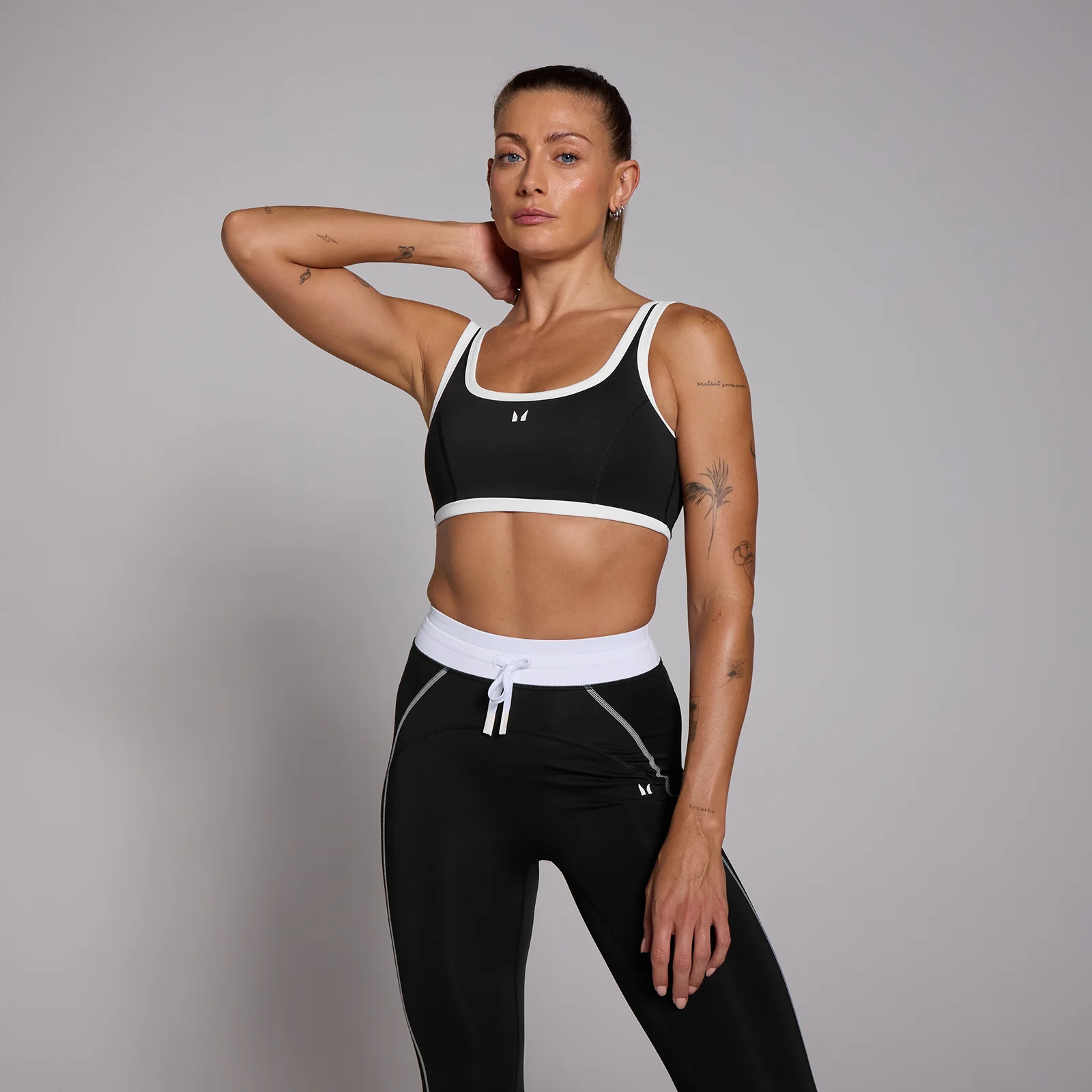 Reggiseno sportivo a contrasto MP Tempo - Nero - XS Immagine 1