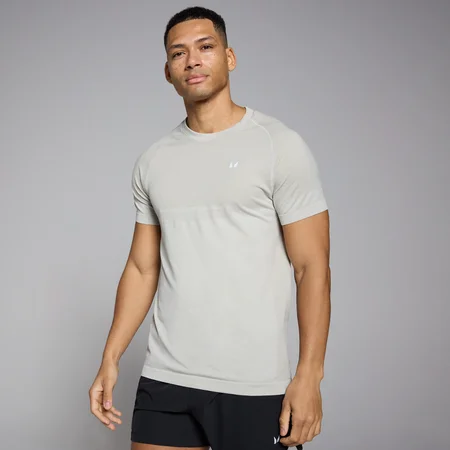 T-shirt a maniche corte senza cuciture MP da uomo - Sky Grey mélange