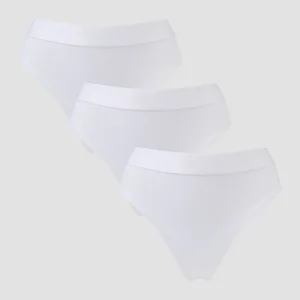 Perizoma a vita media MP da donna (confezione da 3) - Bianco - Size M
