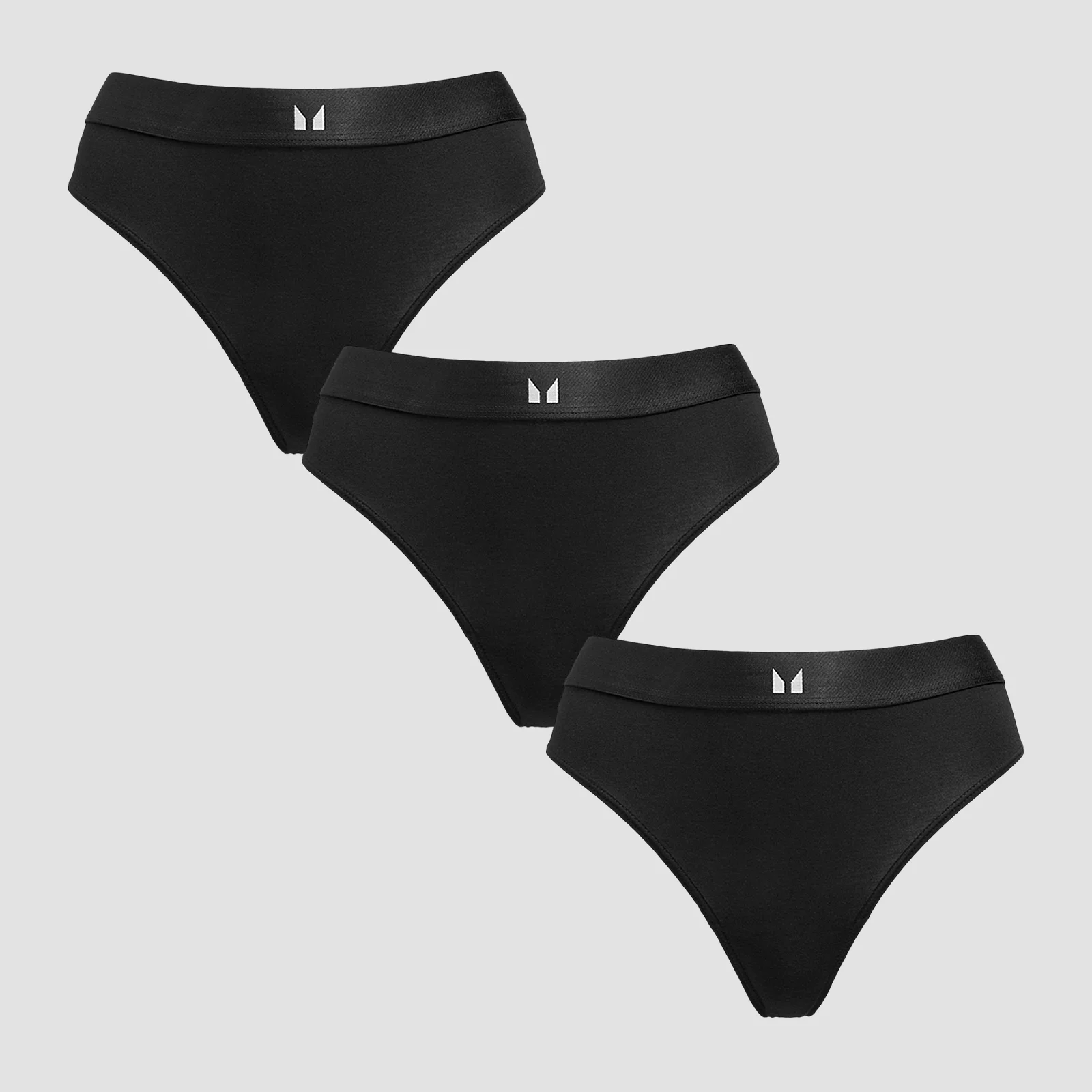MP Women's Mid Rise Thong (3 Pack) - Black - S Immagine 1