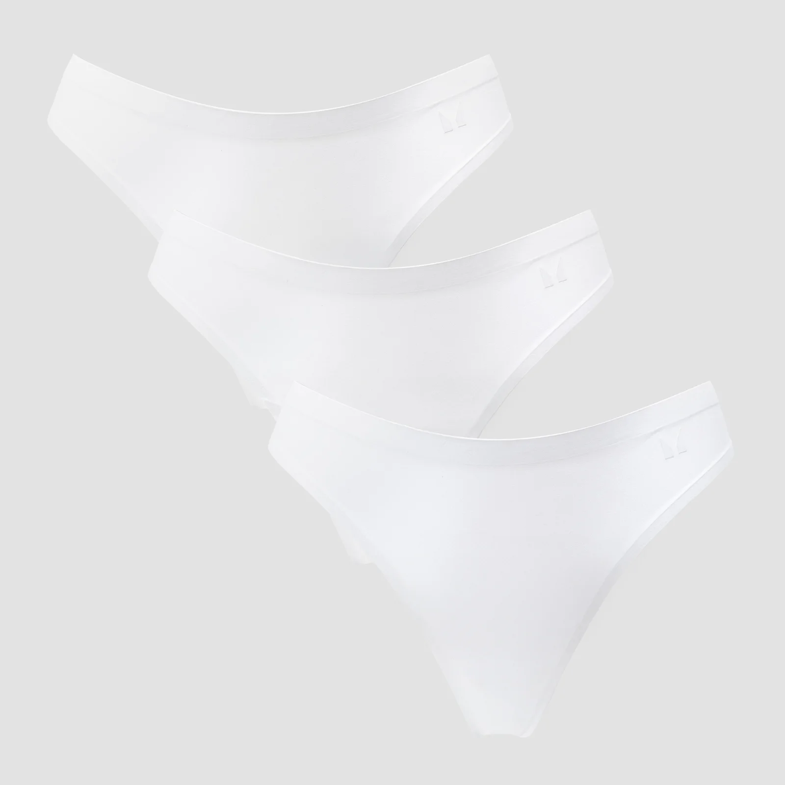Perizoma a vita media a taglio laser MP da donna (confezione da 3) - Bianco - XS Immagine 1