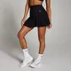 Gonna a pieghe con pantaloncino da tennis MP Tempo da donna - Nera