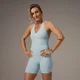 Tutina con pantaloncini e schiena scoperta a contrasto MP X Tatiana - Light Aqua