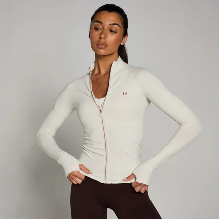 Giacca senza cuciture con cerniera MP Tempo Ultra da donna - Mist